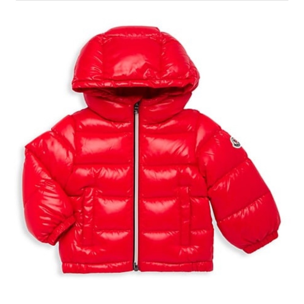 Red Moncler Kids Toddler New Aubert PufferJacket Size 3 NWOT